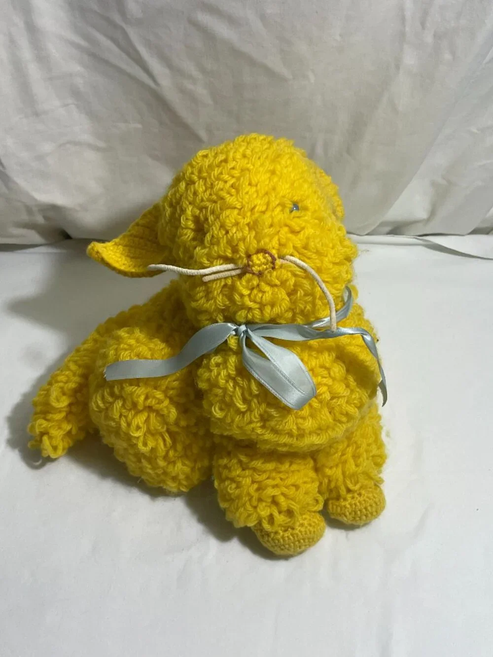 Handmade Crochet Yellow Cat Plush Stuffed Animal 11